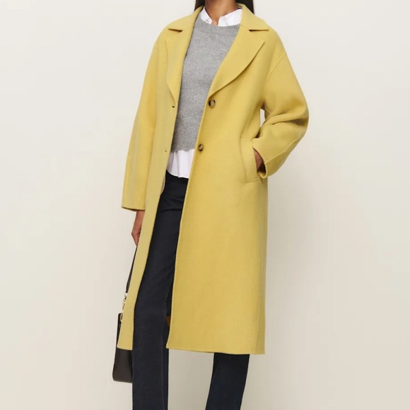 NEW NWT Reformation Wyatt Wool Double-Faced Coat